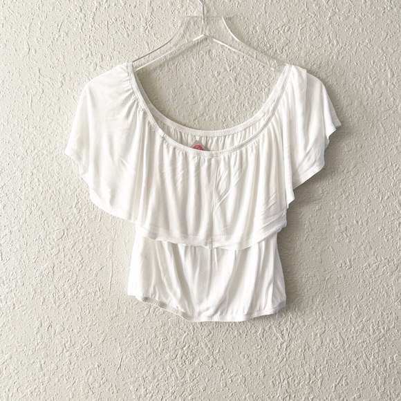 Free People Beach White Off Shoulder Crop Top Small - Picture 2 of 7